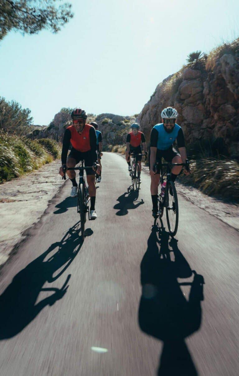 Cyclists enjoying cycling route Mallorca